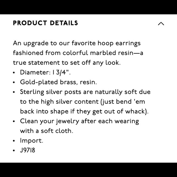 NWOT Madewell Marbled Resin Hoop Earrings Violet - Picture 4 of 5